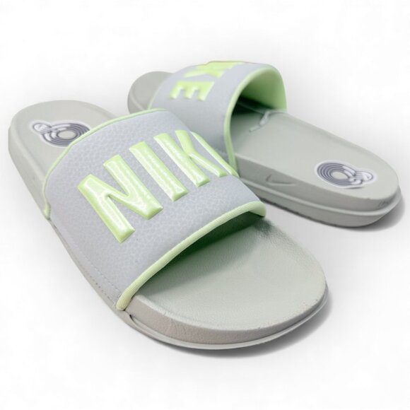 New Nike Offcourt Slide Womens Sandals Light Silver Barely Volt BQ4632-013 - Picture 11 of 11